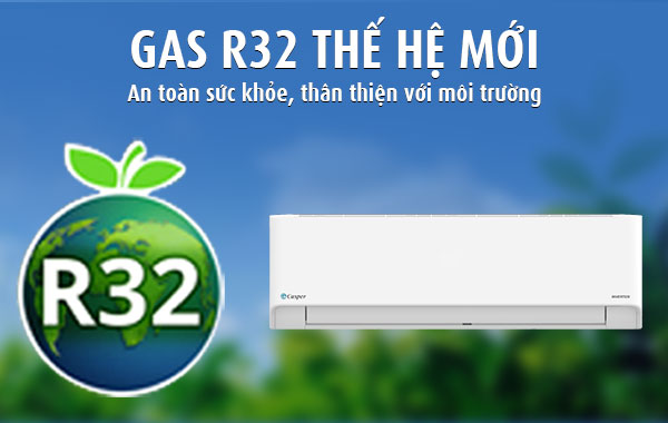 Máy lạnh Casper Inverter 1 HP HC-09IA32 - Sử dụng gas R32 thân thiện với môi trường